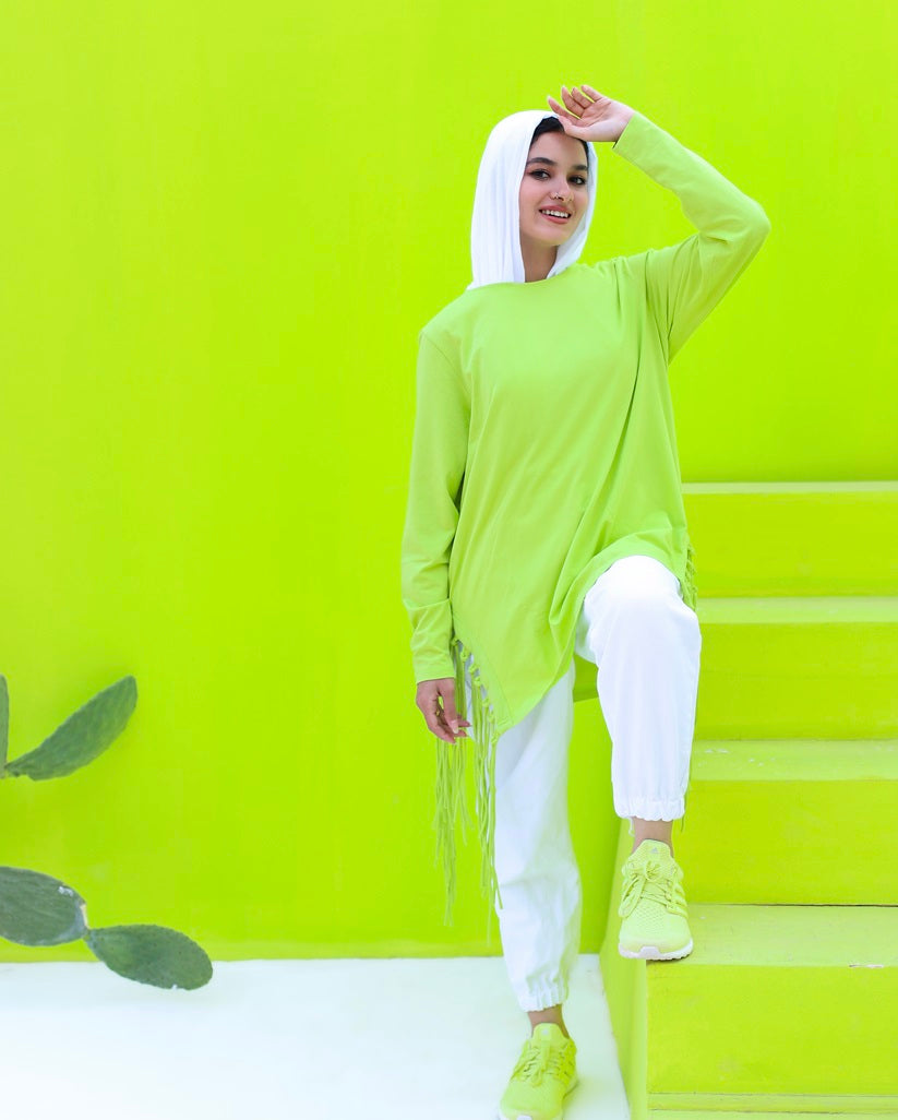 Green Top with Fringes