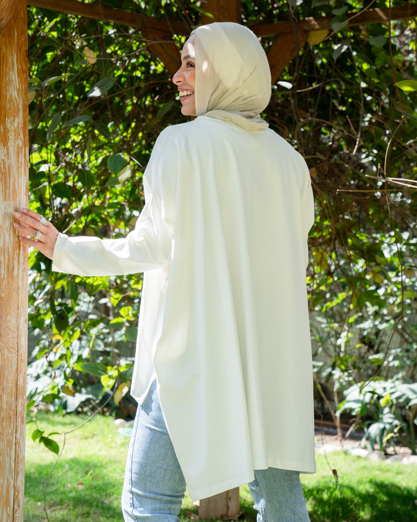 Poncho with Embroidered Edges